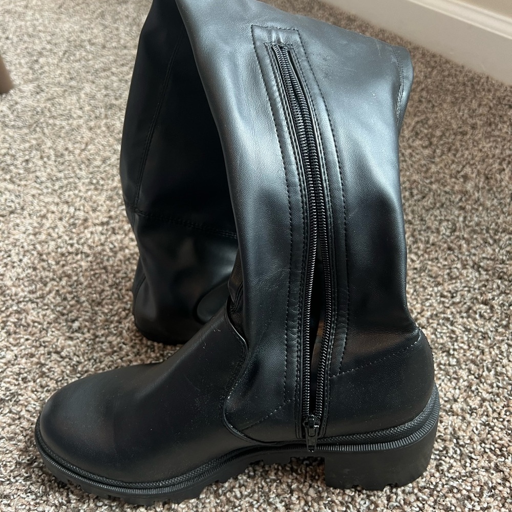 Black Over-the-Knee Women's Boots - Picture 8 of 10